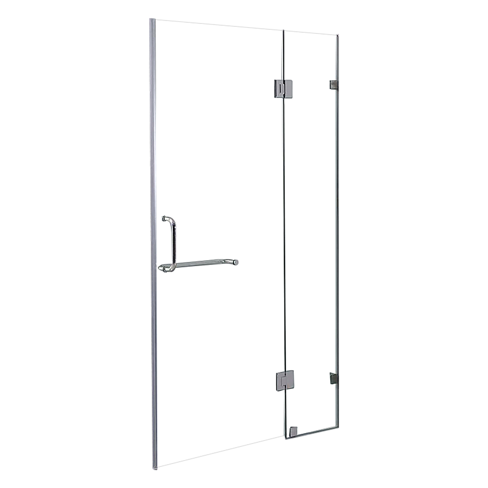 110 x 200cm Wall to Wall Frameless Shower Screen 10mm Glass By Della Francesca