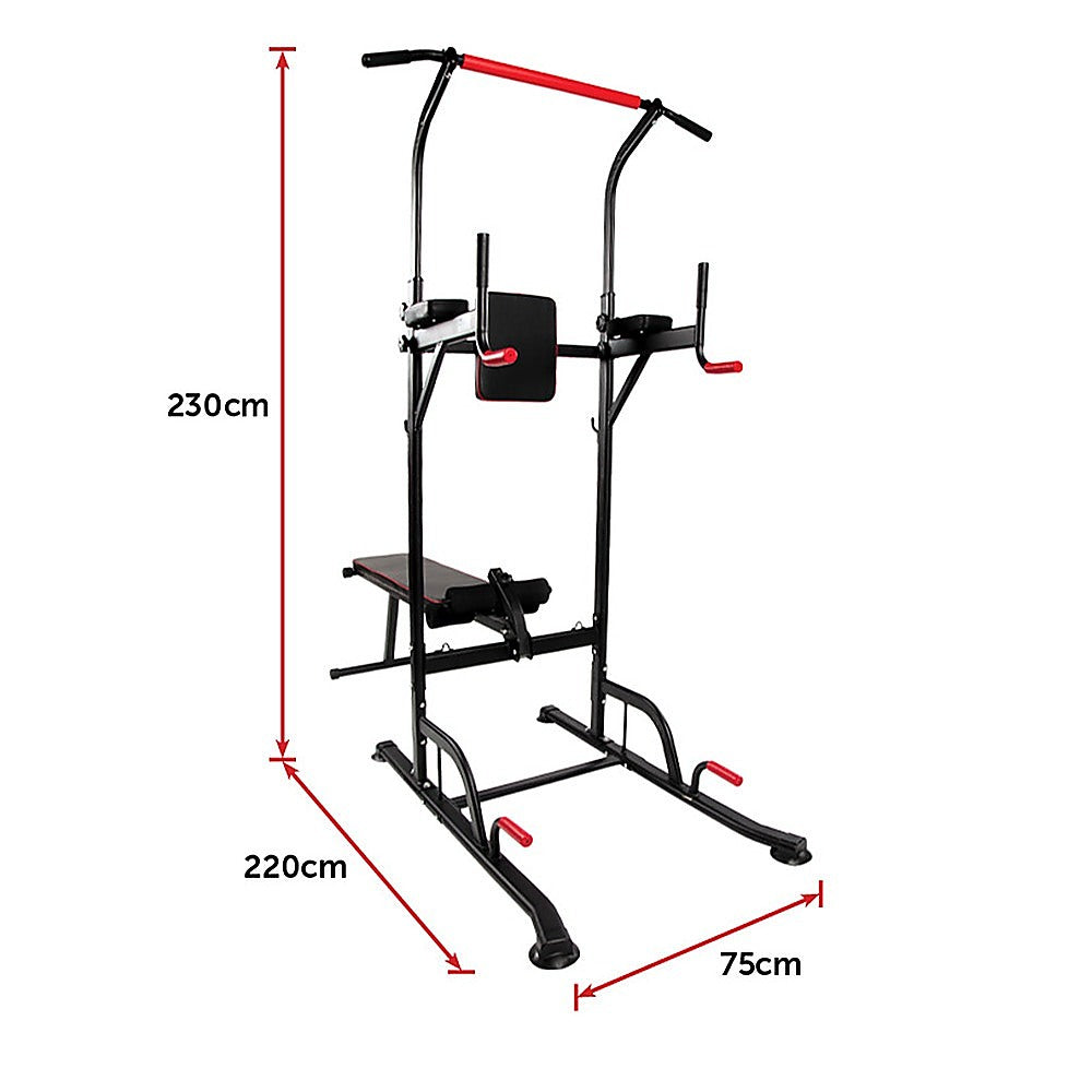 Power Tower Pull Up Weight Bench Dip Multi Station Chin Up Home Gym Equipment