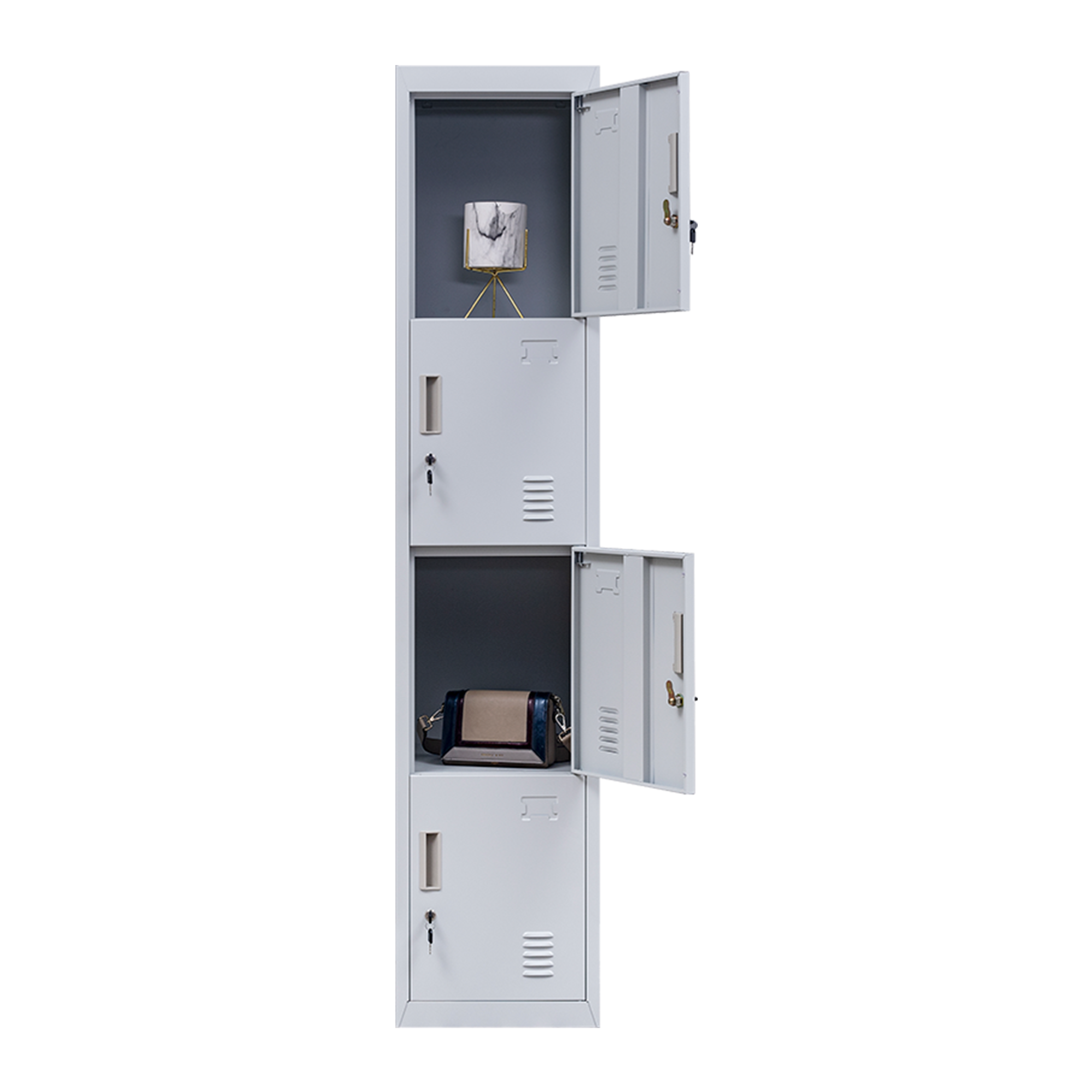 4-Door Vertical Locker for Office Gym Shed School Home Storage