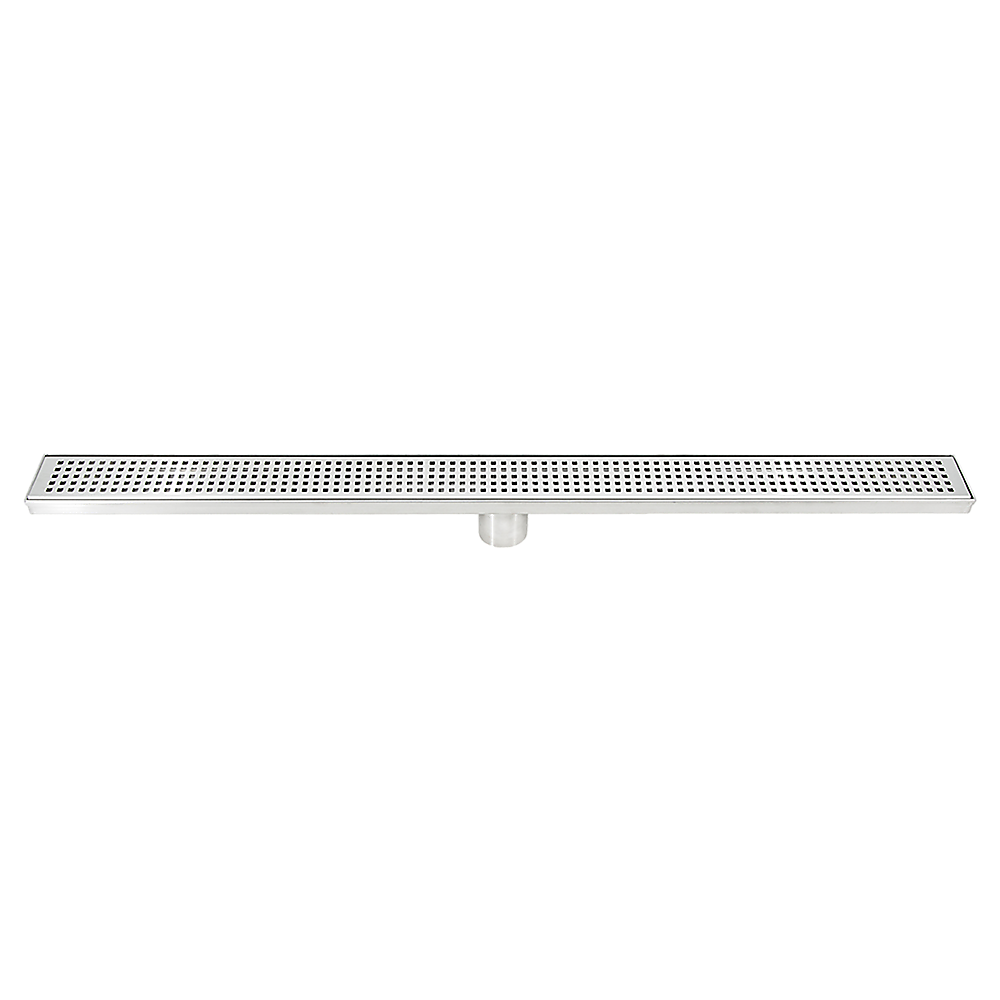 900mm Bathroom Shower Stainless Steel Grate Drain w/Centre outlet Floor Waste Square Pattern