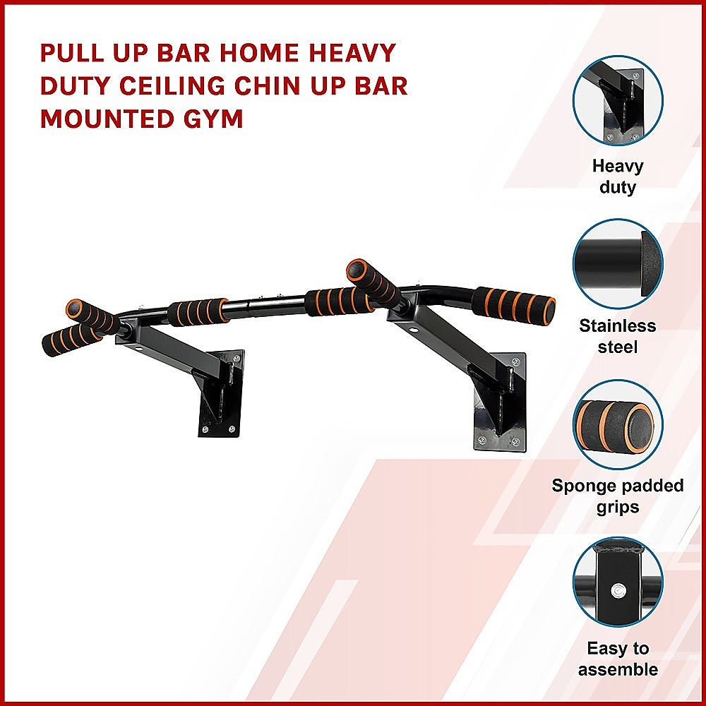 Pull Up Bar Home Gym Heavy Duty Chin Up Bar Ceiling Wall Mounted