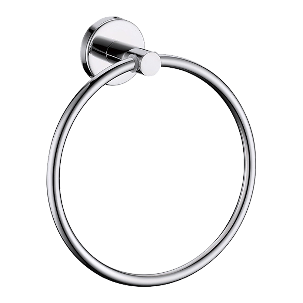 Classic Chrome Towel Bar Rail Ring Bathroom