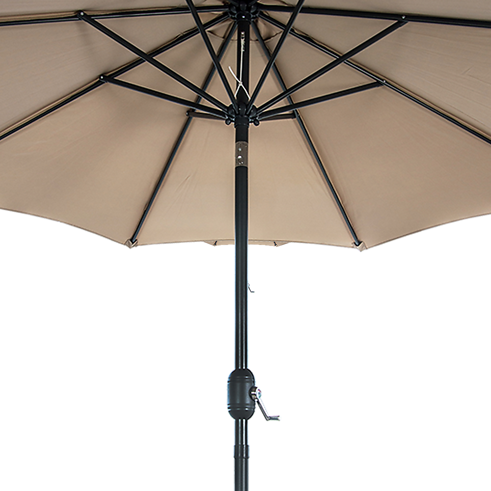 9FT Patio Umbrella Outdoor Garden Table Umbrella with 8 Sturdy Ribs