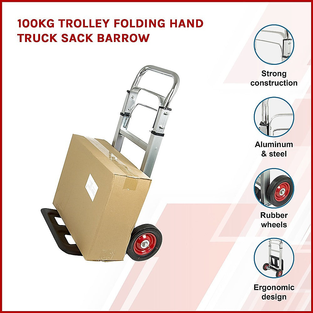 100kg Trolley Folding Hand Truck Sack Barrow