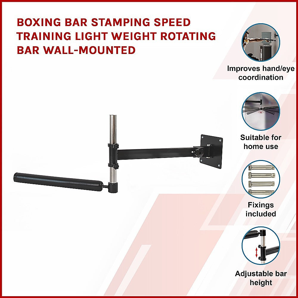 Boxing Bar Stamping Speed Training Light Weight Rotating Bar Wall-Mounted