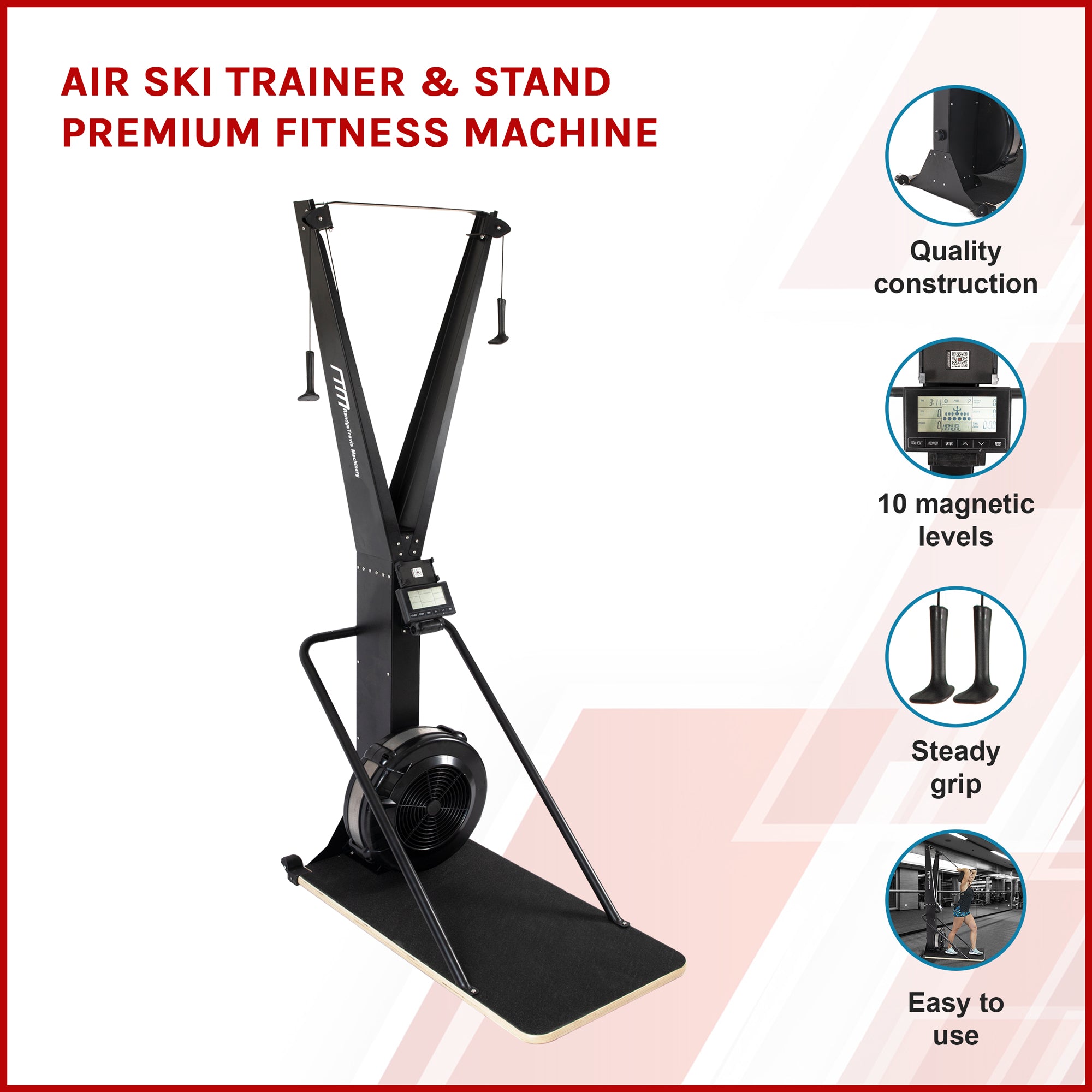 Air Ski Trainer & Stand Premium Fitness Machine