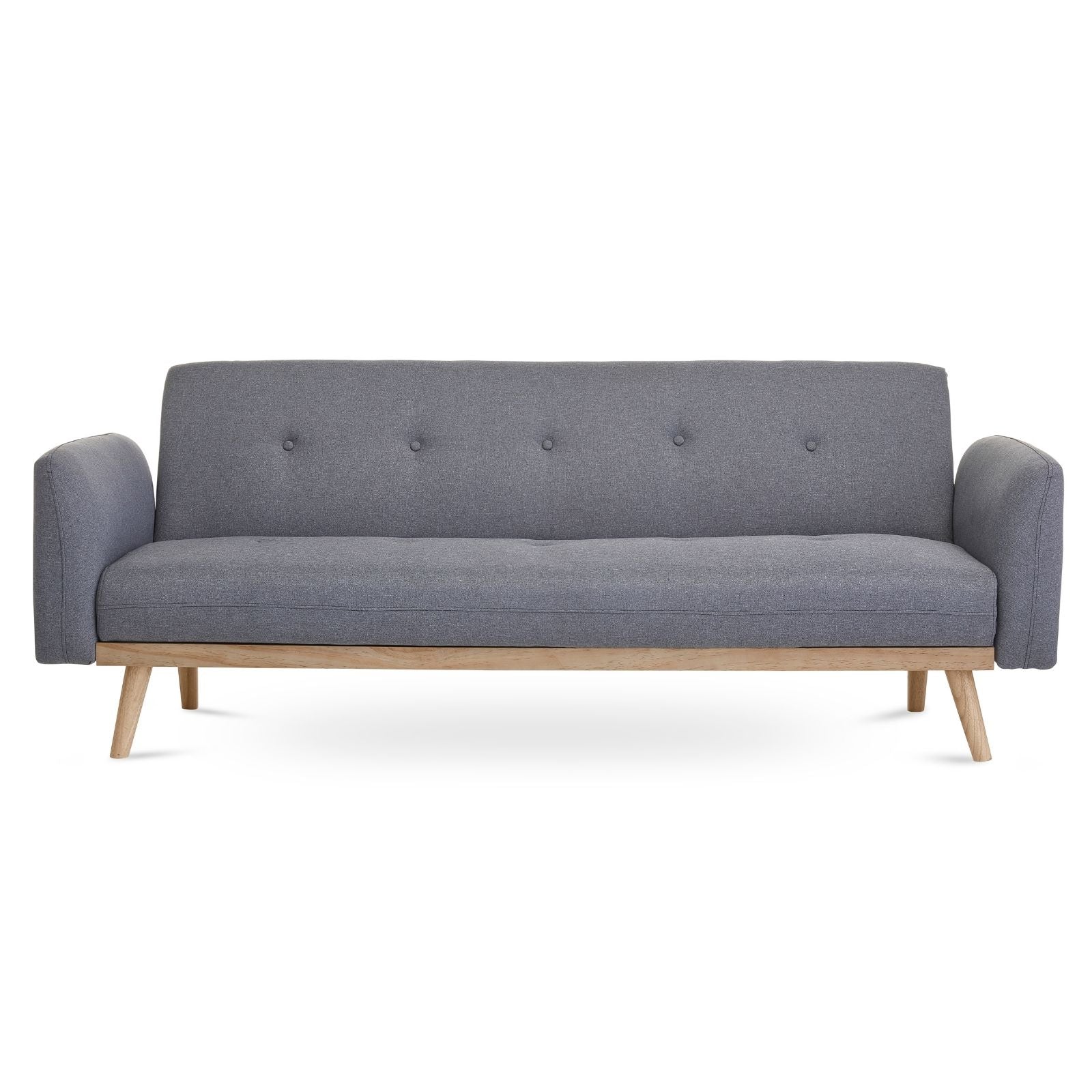 Nicholas 3-Seater Light Grey Foldable Sofa Bed