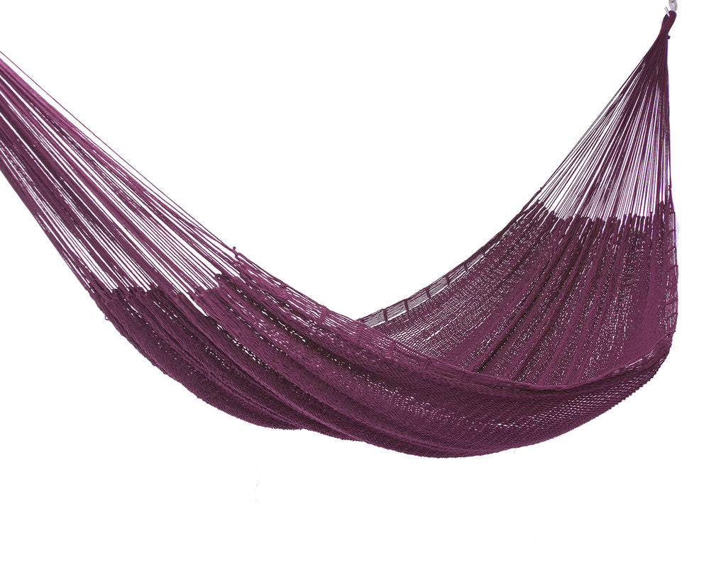 Outdoor undercover cotton Mayan Legacy hammock King size Maroon