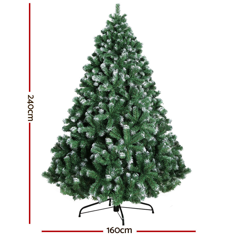 Jingle Jollys 8FT Christmas Snow Tree