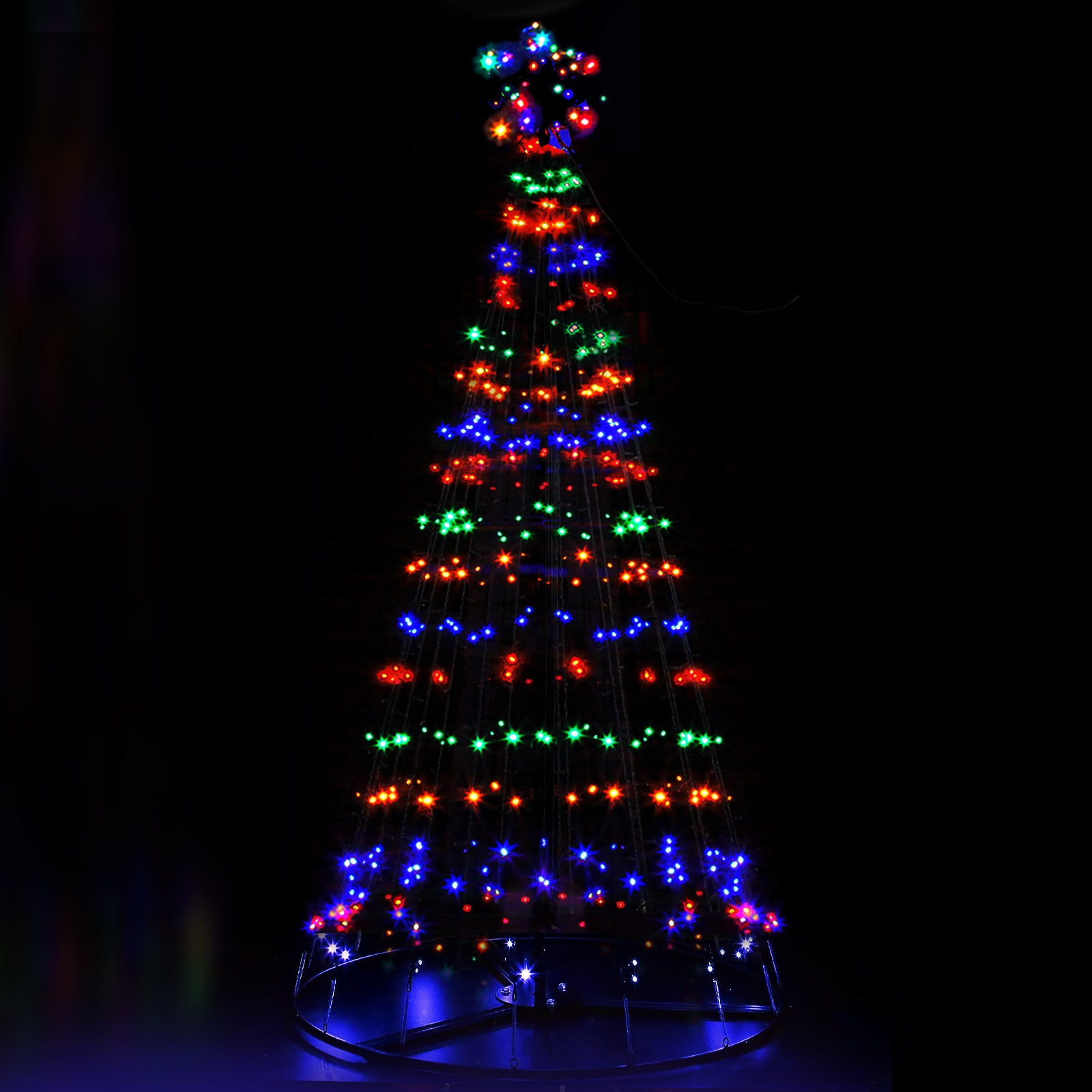 Jingle Jollys Solar Christmas Tree 2.1M 264 LED Xmas Tree Decor Multi Colour