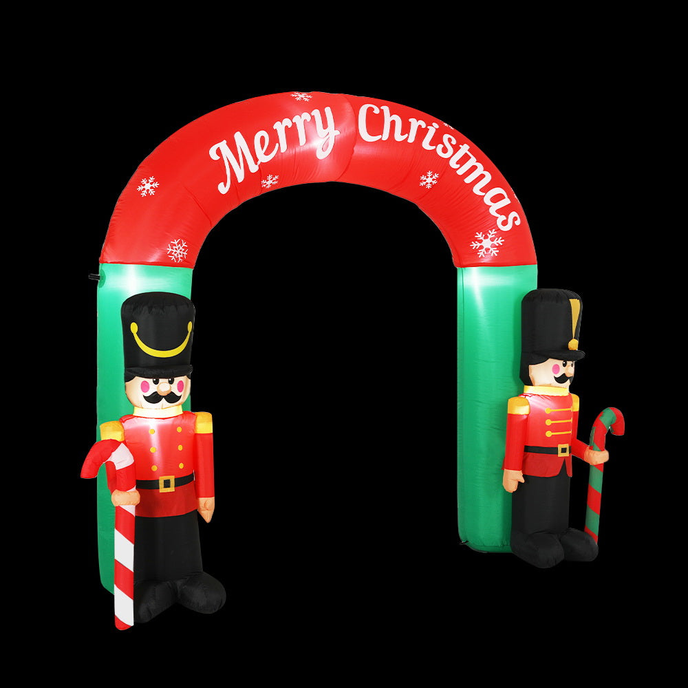 Jingle Jollys Christmas Inflatable Nutcracker Archway 3M Outdoor Decorations