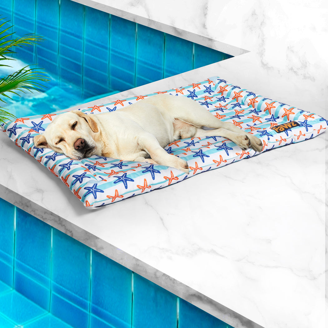 PaWz Pet Cool Gel Mat Cat Bed Dog Bolster Waterproof Self-cooling Pads Summer M